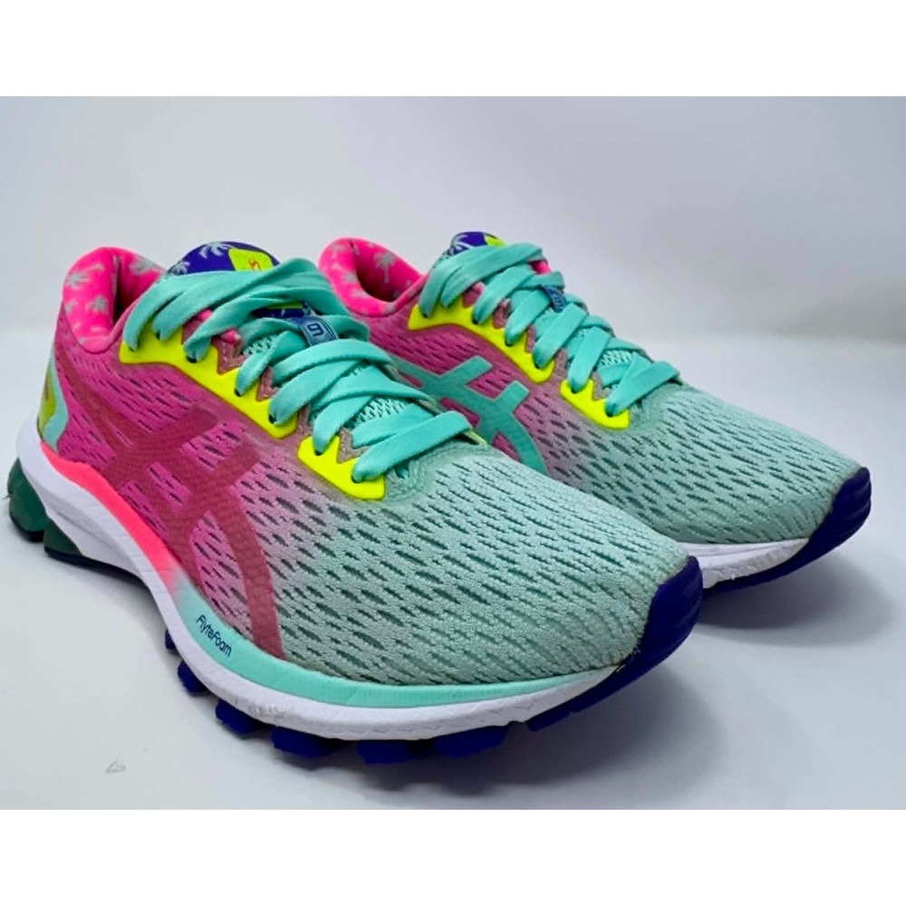ASICS GT-1000 9 Tokyo Running Shoes Womens US 8 Retro Tropical Palm FlyteFoam - Picture 3 of 12